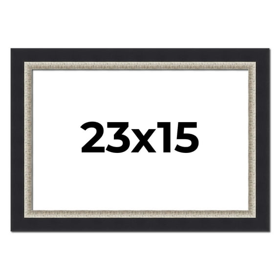 23x15 Frame Black Real Wood Picture Frame Width 2.25 Inches | Interior Frame Depth 0.5 Inches |