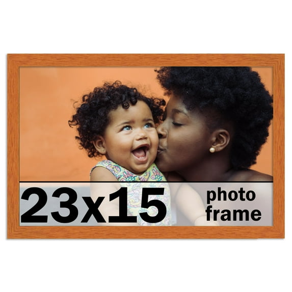 23x15 Frame Honey Pecan Brown Picture Frame - Modern Photo Frame Includes UV Acrylic Shatter Guard