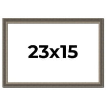 23x15 Frame Silver Real Wood Picture Frame Width 1.25 Inches | Interior Frame Depth 0.5 Inches |