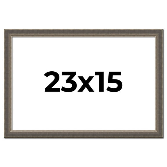 23x15 Frame Silver Real Wood Picture Frame Width 1.25 Inches | Interior Frame Depth 0.5 Inches |