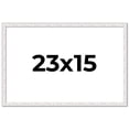 thumbnail image 1 of 23x15 Frame White Scuffed Rustic Solid Wood Picture Frame | 0.75 Inch Moulding Width| Includes UV, 1 of 8