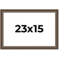 thumbnail image 1 of 23x15 Ornate Brown Real Wood Picture Frame Width 1.5 Inches | Interior Frame Depth 0.5 Inches |, 1 of 8