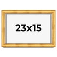 thumbnail image 1 of 23x15 Shadow Box Frame Gold | 1.75 Inches Deep Real Wood Traditional Shadowbox Display Frame | UV, 1 of 7