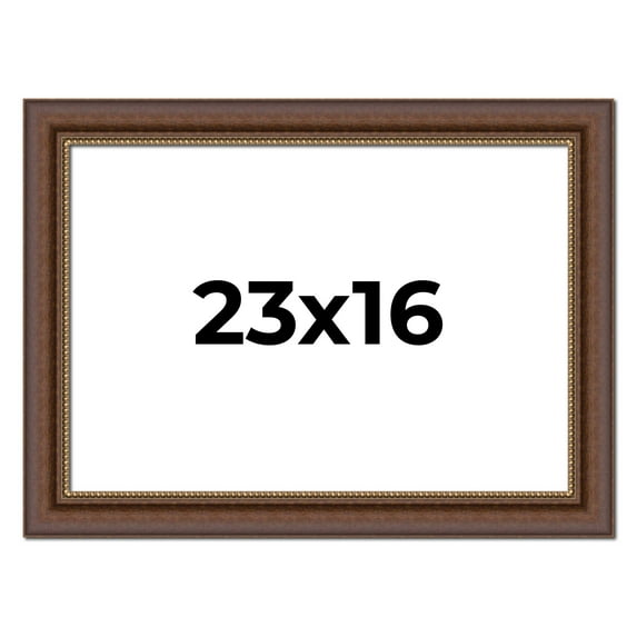 23x16 Copper and Brown Real Wood Picture Frame Width 2 inches | Interior Frame Depth 0.5 inches |