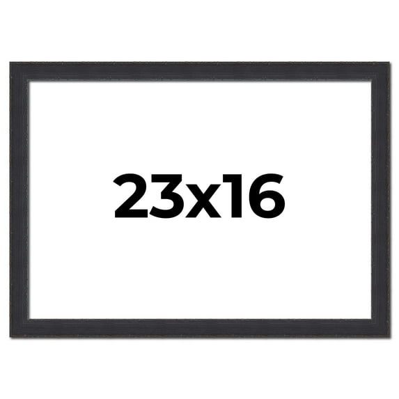 23x16 Frame Black Real Wood Picture Frame Width 1.25 Inches | Interior Frame Depth 0.5 Inches |