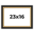 thumbnail image 1 of 23x16 Frame Gold Real Wood Picture Frame Width 2.25 Inches | Interior Frame Depth 0.5 Inches |, 1 of 8