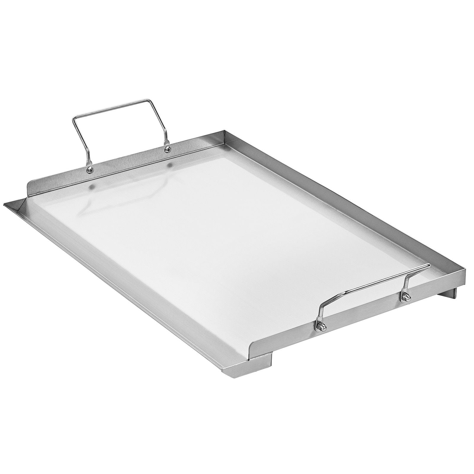 23x16 Inch Stainless Steel Griddle, Universal Flat Top gases Grill Plate with Handle, convenient for BBQ Camping Tailgating Party