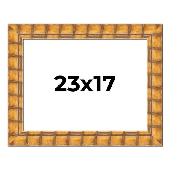 23x17 Frame Beige Real Wood Picture Frame Width 3 inches | Interior Frame Depth 0.5 inches |