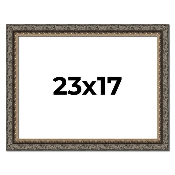 23x17 Frame Black Real Wood Picture Frame Width 2 inches | Interior Frame Depth 0.5 inches | Fitz