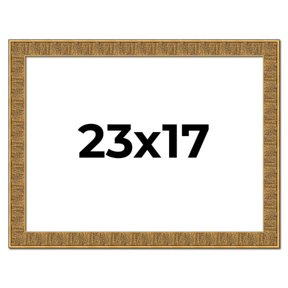 23x17 Frame Black and Gold Distressed Solid Wood Sonoma Picture Frame | 1.625 Inch Moulding Width |