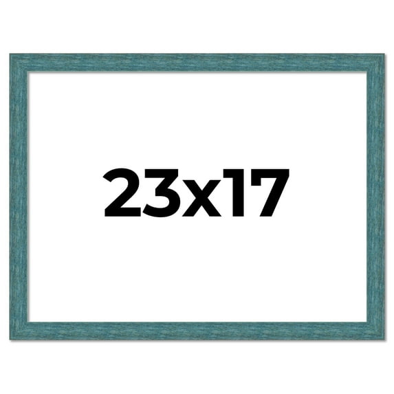 23x17 Frame Blue Rustic Barnwood Solid Wood Picture Frame Width 1.25 Inches | Interior Depth 0.5