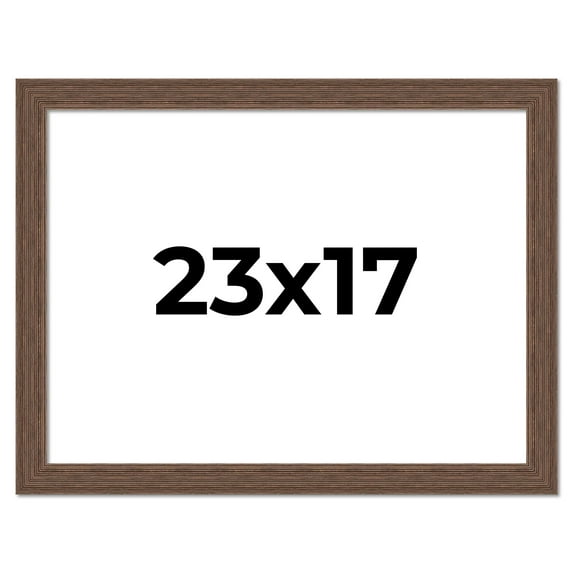 23x17 Frame Brown Farmhouse Solid Wood Picture Frame Width 1.5 Inches | Interior Frame Depth 0.5