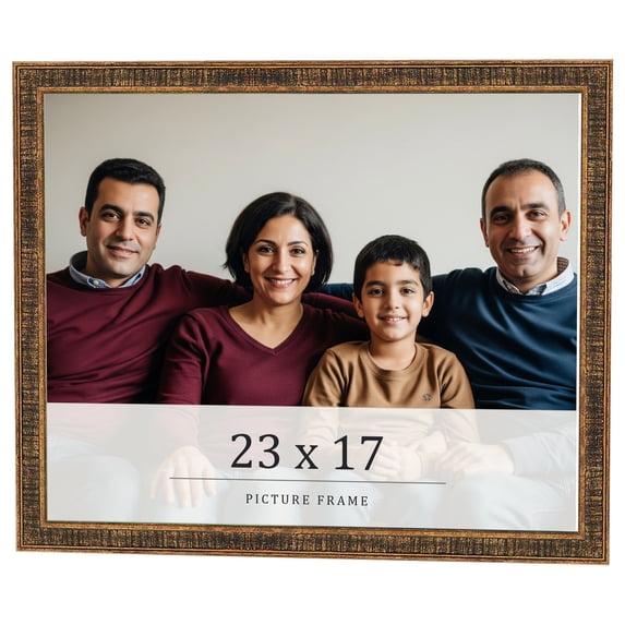 23x17 Frame Gold Kingsley Distressed Solid Wood Picture Frame Width 0.75 Inches | Interior Frame