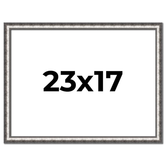 23x17 Frame Silver Real Wood Picture Frame Width 1.125 Inches | Interior Frame Depth 0.5 Inches |