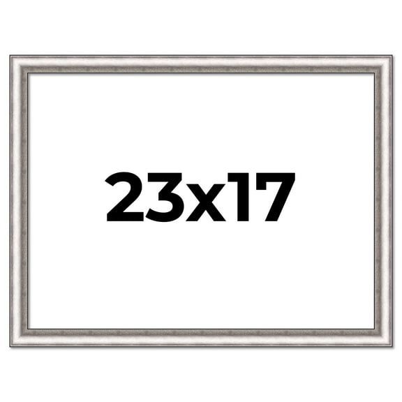 23x17 Frame Silver Real Wood Picture Frame Width 1.25 Inches | Interior Frame Depth 0.5 Inches |