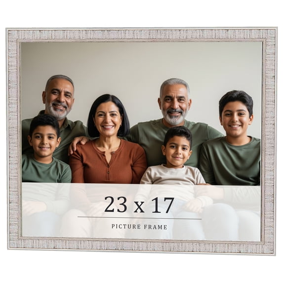 23x17 Frame White Real Wood Picture Frame Width 0.75 inches | Interior Frame Depth 0.5 inches |