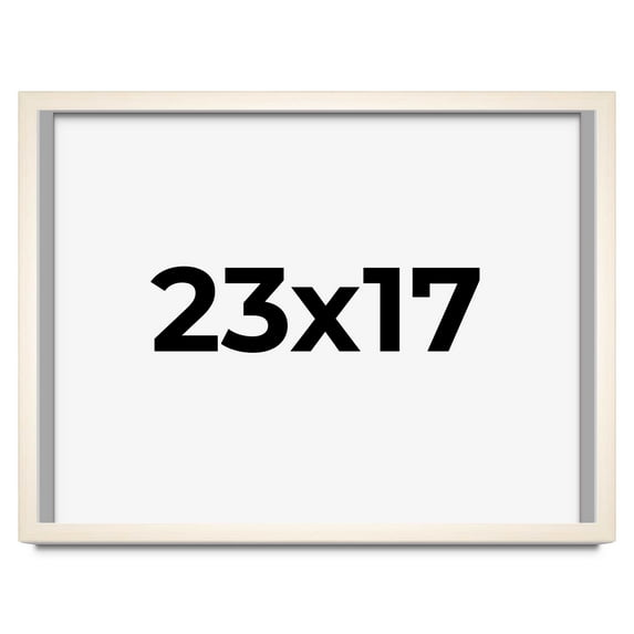 23x17 Frame White Wheat Solid Wood Picture Frame | Moulding Width 0.75 Inches | Interior Depth 0.5