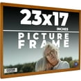 thumbnail image 1 of 23x17 Honey Brown Real Wood Picture Frame Width 0.75 inches | Interior Frame Depth 0.5 inches |, 1 of 8