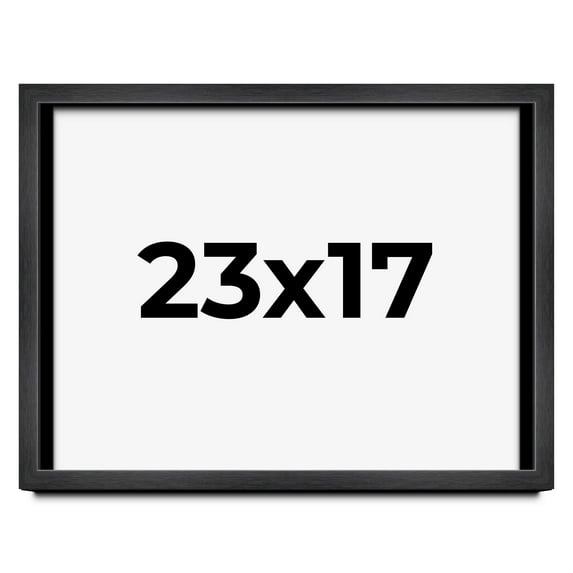 23x17 Shadow Box Frame Grey Charcoal Black | 0.875 Inches Deep | Wood Shadowbox Display Frame | UV