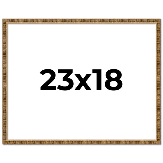 23x18 Frame Gold Kingsley Distressed Solid Wood Picture Frame Width 0.75 Inches | Interior Frame