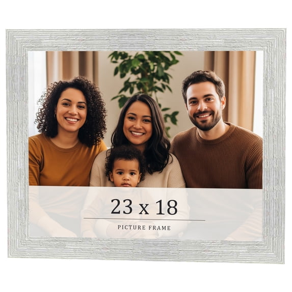 23x18 Frame White Real Wood Picture Frame Width 1.5 inches | Interior Frame Depth 0.5 inches | Barn