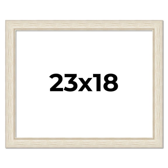 23x18 Frame White Real Wood Picture Frame Width 1.75 inches | Interior Frame Depth 0.5 inches |