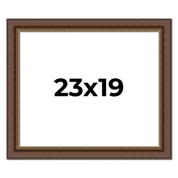 23x19 Copper and Brown Real Wood Picture Frame Width 2 inches | Interior Frame Depth 0.5 inches |
