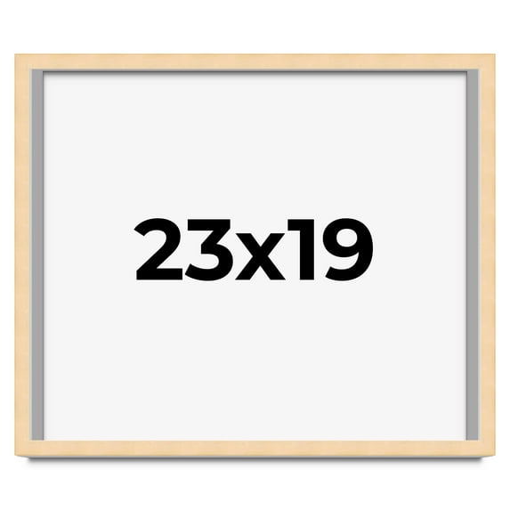 23x19 Frame Beige Real Wood Picture Frame Width 0.75 inches | Interior Frame Depth 0.5 inches |