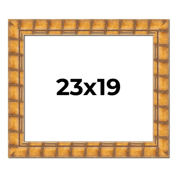 23x19 Frame Beige Real Wood Picture Frame Width 3 inches | Interior Frame Depth 0.5 inches |