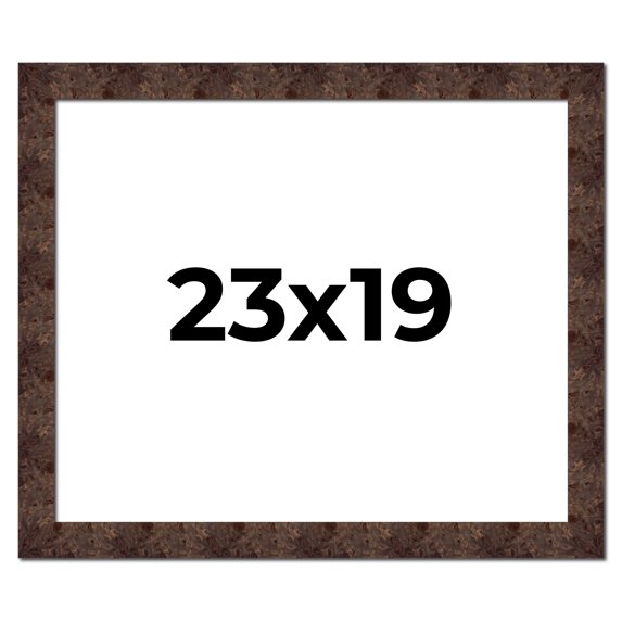 23x19 Frame Brown Burl Real Wood Picture Frame Width 1.625 Inches | Interior Frame Depth 0.5 Inches