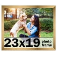 thumbnail image 1 of 23x19 Frame Gold Bronze Modern Solid Wood Picture Frame | 0.75 Inch Moulding Width | Includes UV, 1 of 8