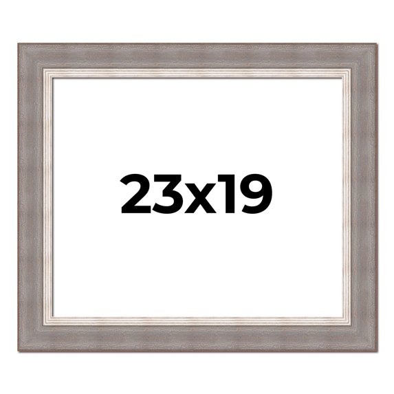 23x19 Frame Grey Real Wood Picture Frame Width 2.75 Inches | Interior Frame Depth 0.5 Inches |