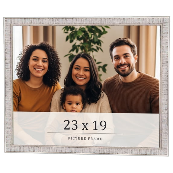 23x19 Frame White Real Wood Picture Frame Width 0.75 inches | Interior Frame Depth 0.5 inches |