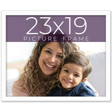 23x19 Frame White Real Wood Picture Frame Width 0.75 inches | Interior Frame Depth 0.5 inches |