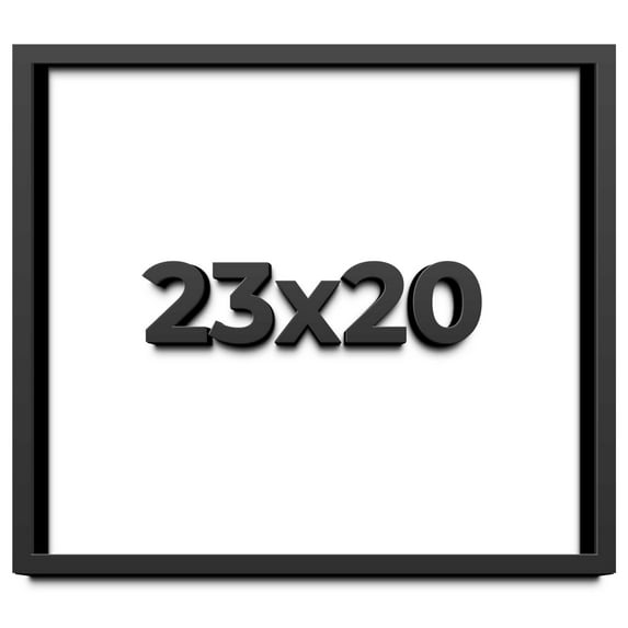 23x20 Shadow Box Frame Black | 1 inches Deep Real Wood Contemporary Shadowbox Display Frame | UV