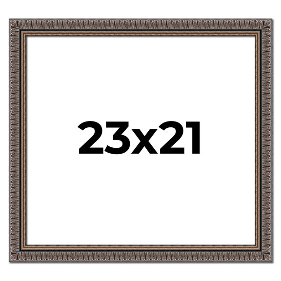 23x21 Frame Black Feather Payton Ornate Solid Wood Picture Frame Width 1.75 Inches | Interior Depth