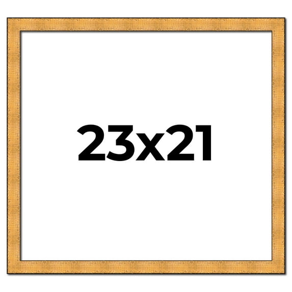23x21 Frame Gold Rustic Solid Wood Picture Frame | 1.25 Inch Wide Moulding | Rustique Gold