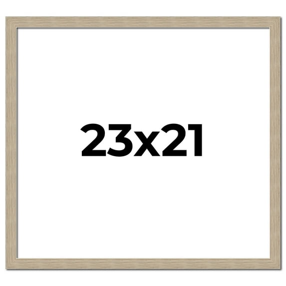 23x21 Frame Grey Solid Wood Picture Frame Width 1 Inches | Interior Frame Depth 0.5 Inches |