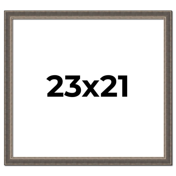 23x21 Frame Silver Real Wood Picture Frame Width 1.25 Inches | Interior Frame Depth 0.5 Inches |