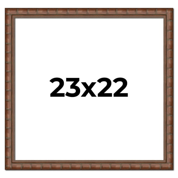 23x22 Dark Brown Bamboo Real Wood Picture Frame Width 1.5 inches | Interior Frame Depth 0.5 inches