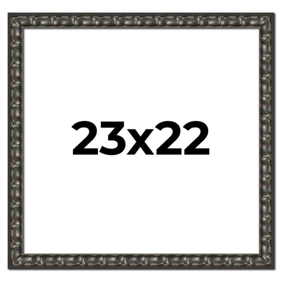 23x22 Frame Black-Brown Medieval Solid Wood Picture Frame | 1.5 Inch Moulding Width | Gotham