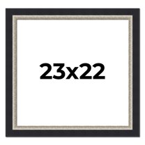23x22 Frame Black Real Wood Picture Frame Width 2.25 Inches | Interior Frame Depth 0.5 Inches |