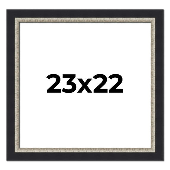 23x22 Frame Black Real Wood Picture Frame Width 2.25 Inches | Interior Frame Depth 0.5 Inches |