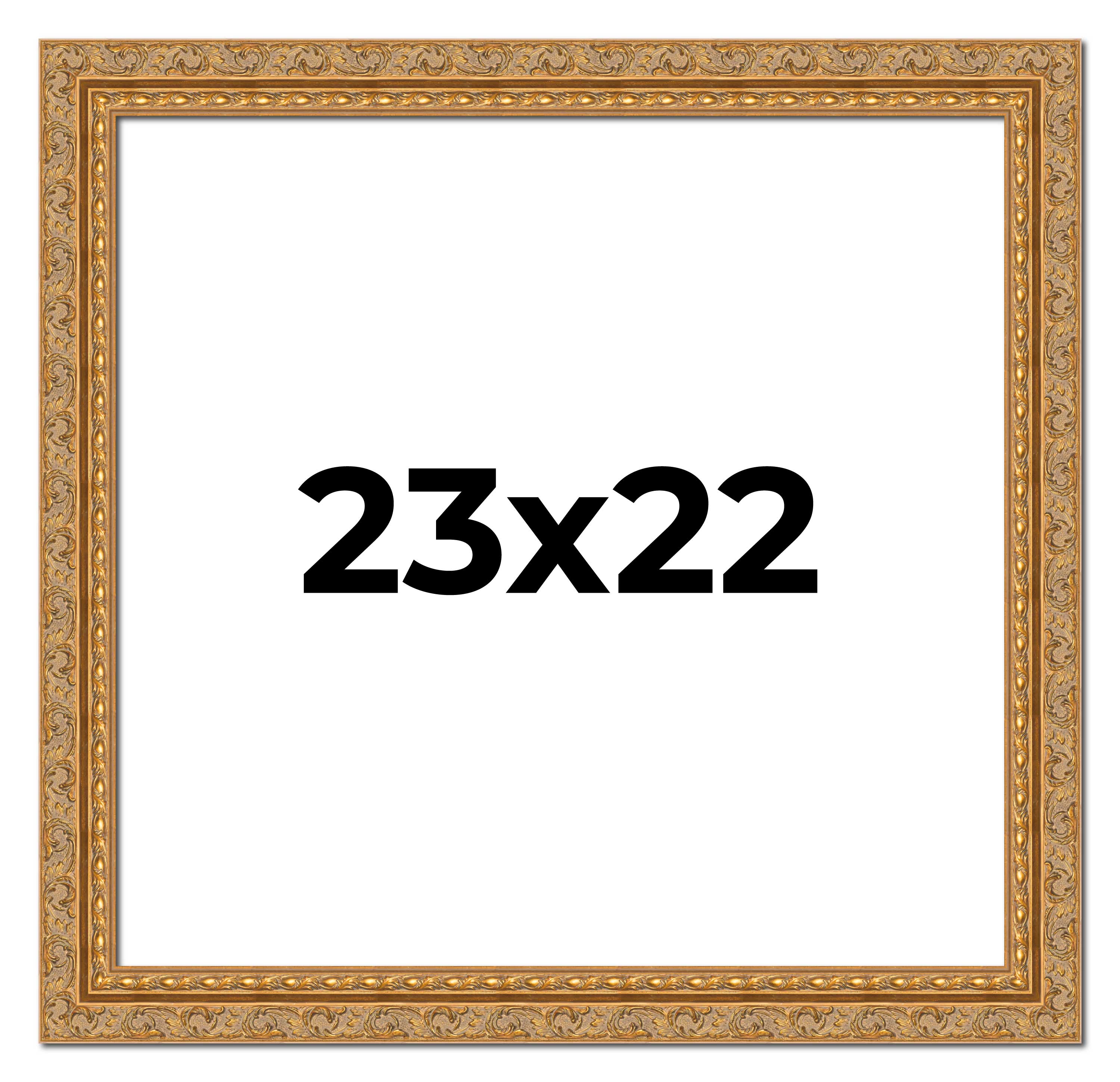 23x22 Frame Gold Ornate Solid Wood Picture Frame | 2 Inch Moulding ...