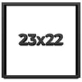 thumbnail image 1 of 23x22 Shadow Box Frame Black | 2 Inches Deep Real Wood Contemporary Shadowbox Display Frame | UV, 1 of 4