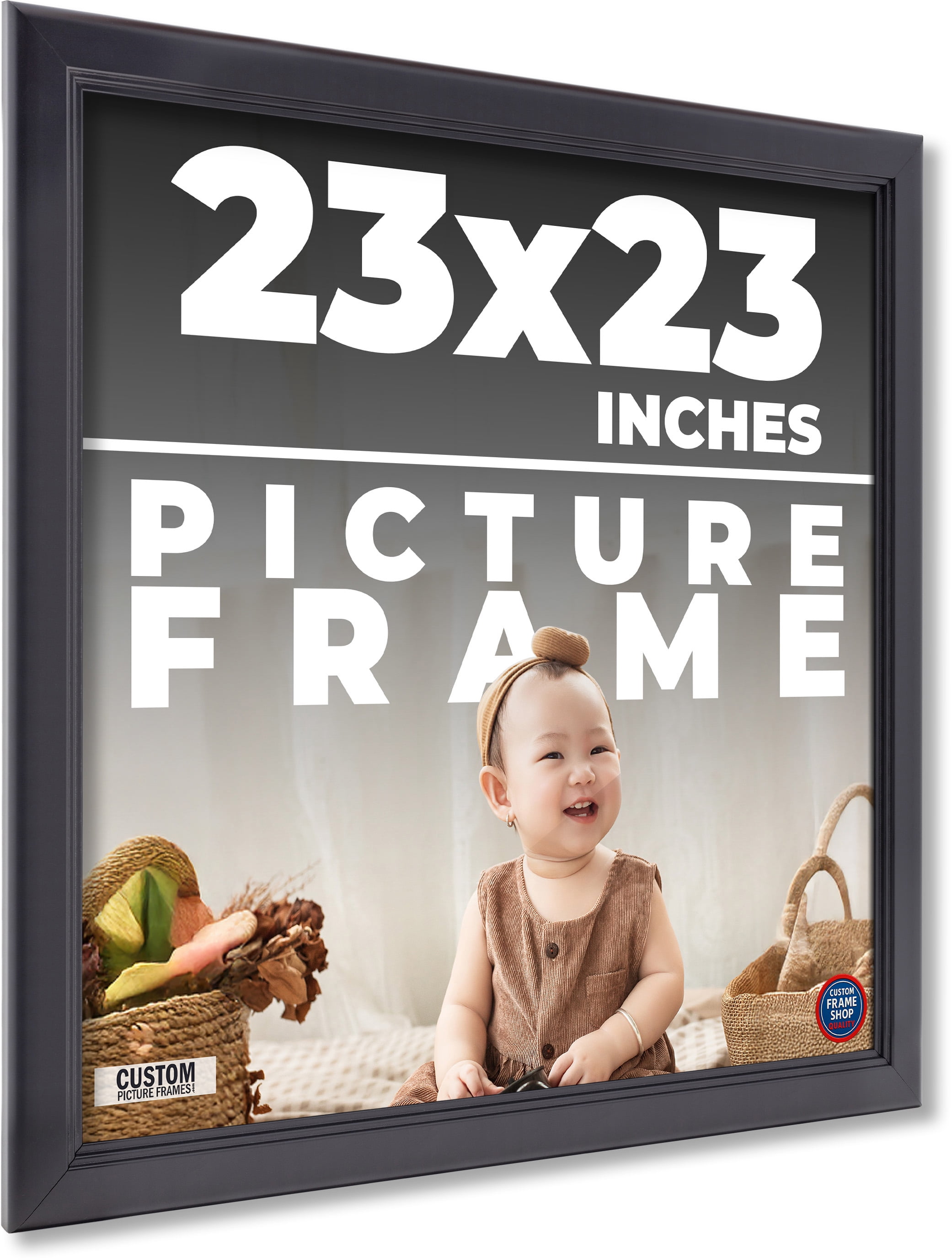 23x23 Frame Black Passaggi Solid Wood Picture Frame Width 1.5 Inches ...