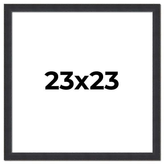 23x23 Frame Black Real Wood Picture Frame Width 1.25 Inches | Interior Frame Depth 0.5 Inches |