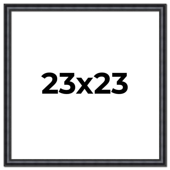 23x23 Frame Black Real Wood Picture Frame Width 1.25 inches | Interior Frame Depth 0.5 inches |
