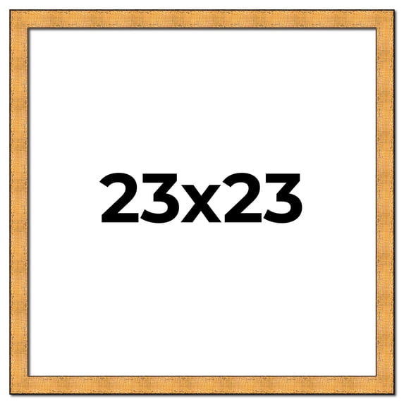 23x23 Frame Gold Rustic Solid Wood Picture Frame | 1.25 Inch Wide Moulding | Rustique Gold