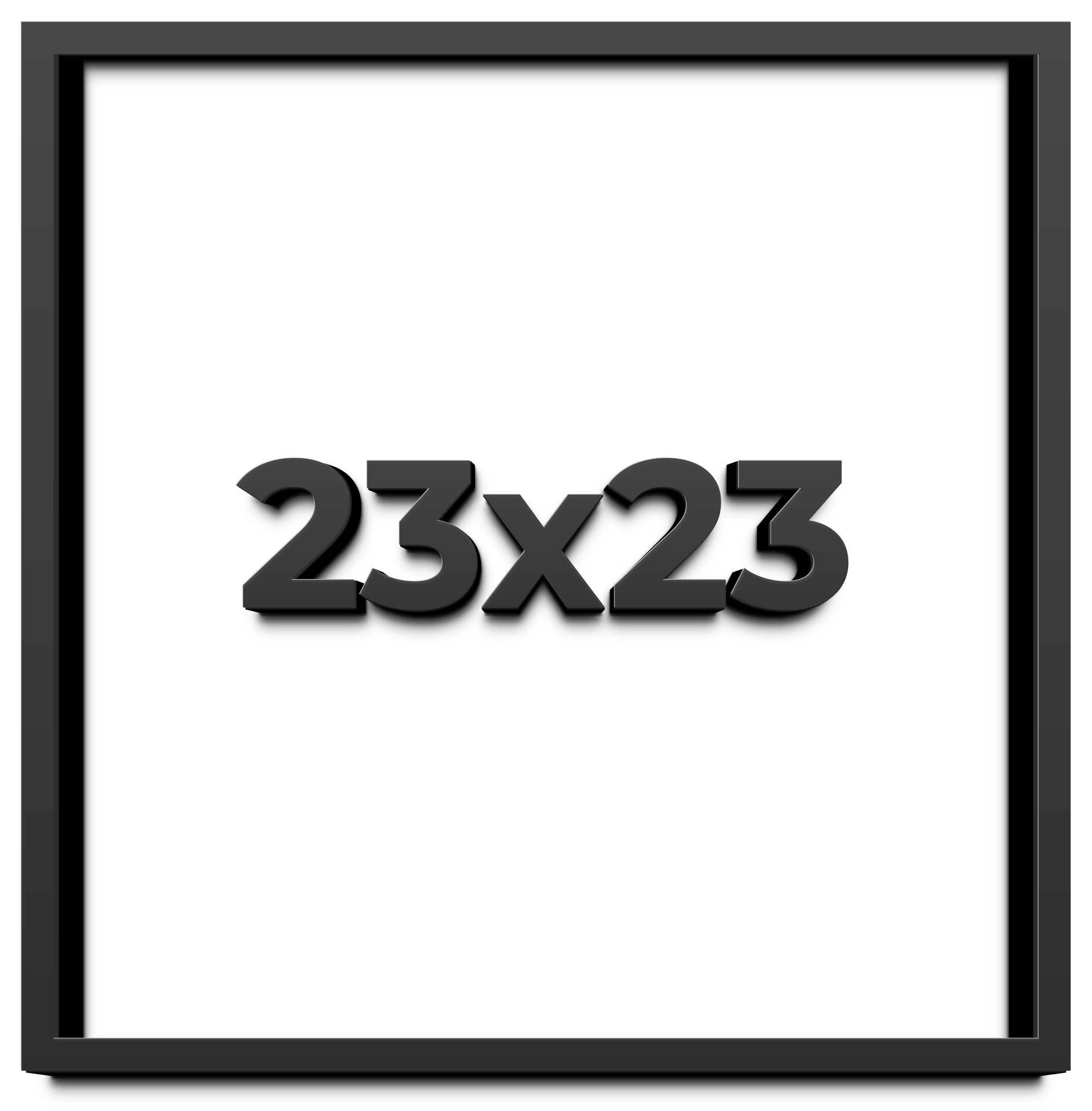 23x23 Shadow Box Frame Black | 1 inches Deep Real Wood Contemporary ...
